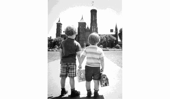 Children Approaching the Smithsonian Building