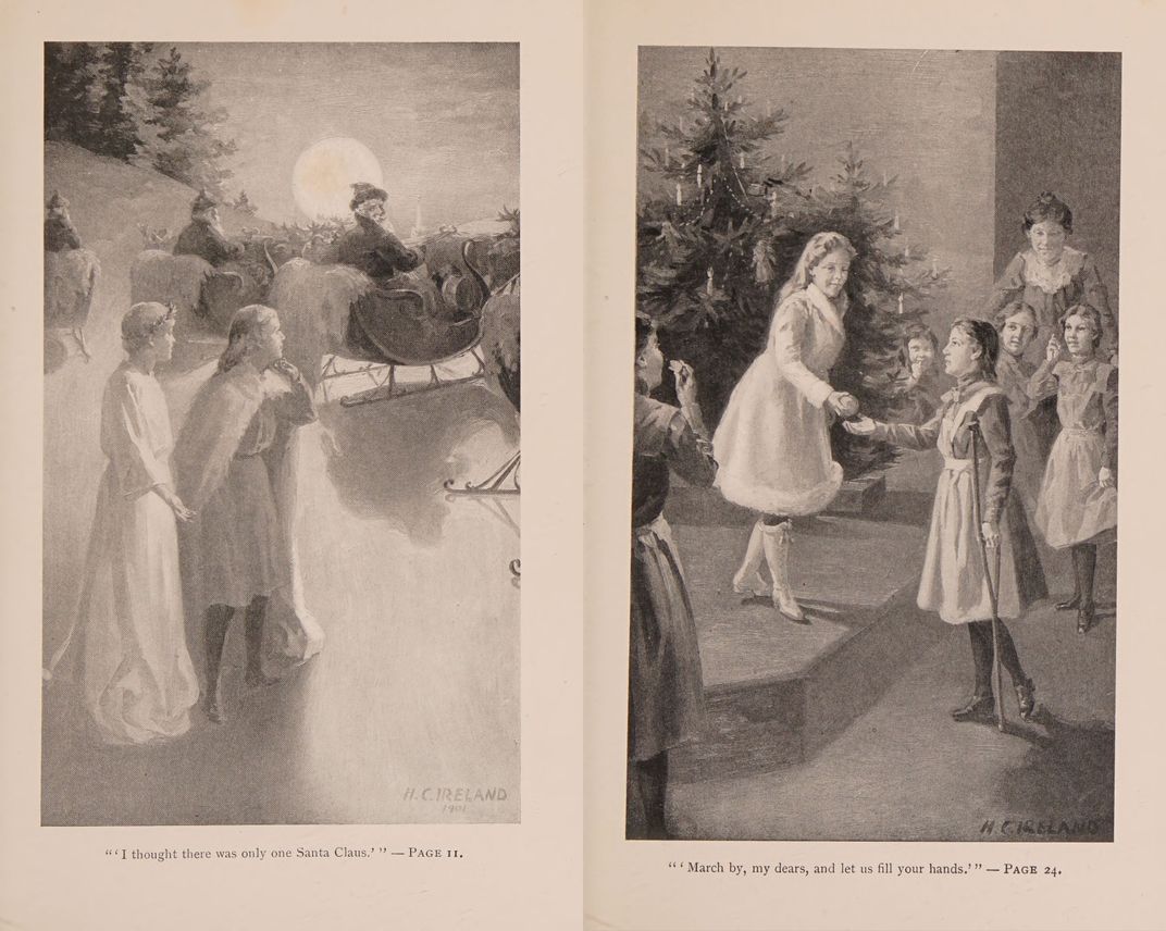 Illustrations from a 1901 edition of "A Christmas Dream"
