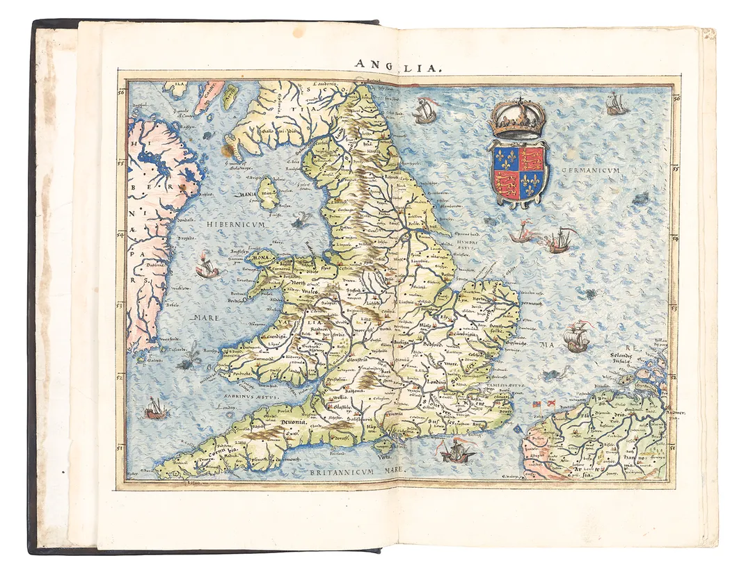A map of England owned by Mary I