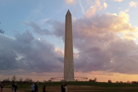 The monument at sunset.