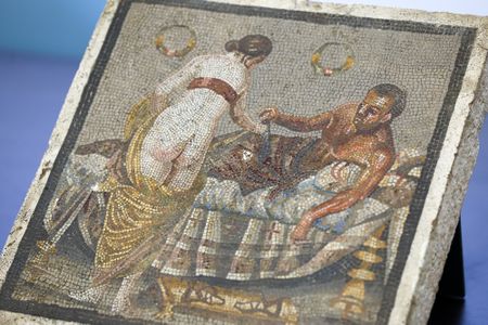 The ancient artwork is now on display at Pompeii.