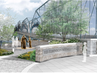 A rendering of the planned memorial honoring Ed Johnson.