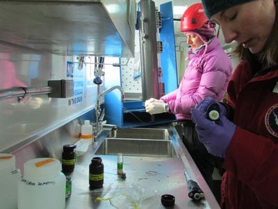 An on-site laboratory will let scientists check for microbial life in the subglacial water.