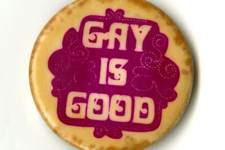 The slogan on this button from the 1960s is attributed to astronomer-turned-activist Frank Kameny. After being barred from federal employment because of his sexuality, Kameny organized gay rights groups and protests starting years before the Stonewall riots galvanized the movement more broadly.
