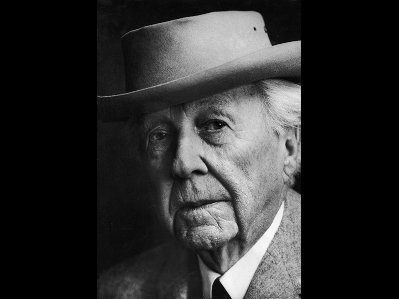 portrait  of Frank Lloyd Wright