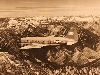 Among the veterans' stories archived at the Library of Congress are narratives of flying “the Hump” in World War II. The Curtiss C-46 Commando was a mainstay for those operations, conducted over the Himalayan foothills where there was no emergency landing strip.