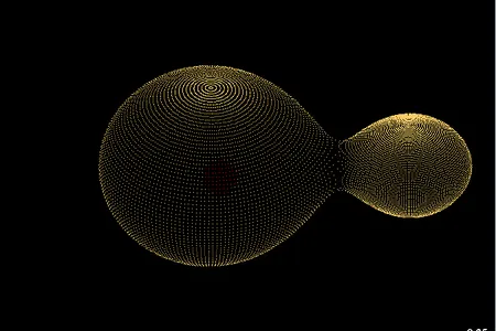 A model of the binary star system KIC 9832227, which could explode around 2022.