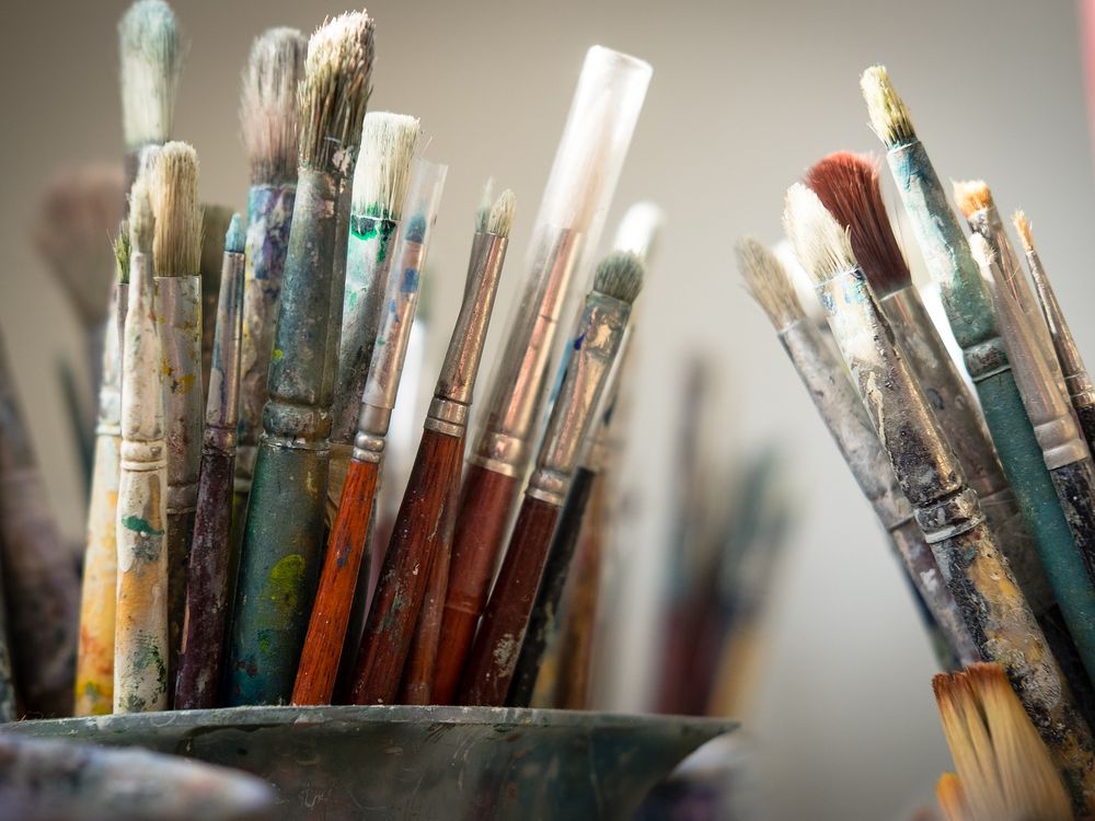 Various paintbrushes