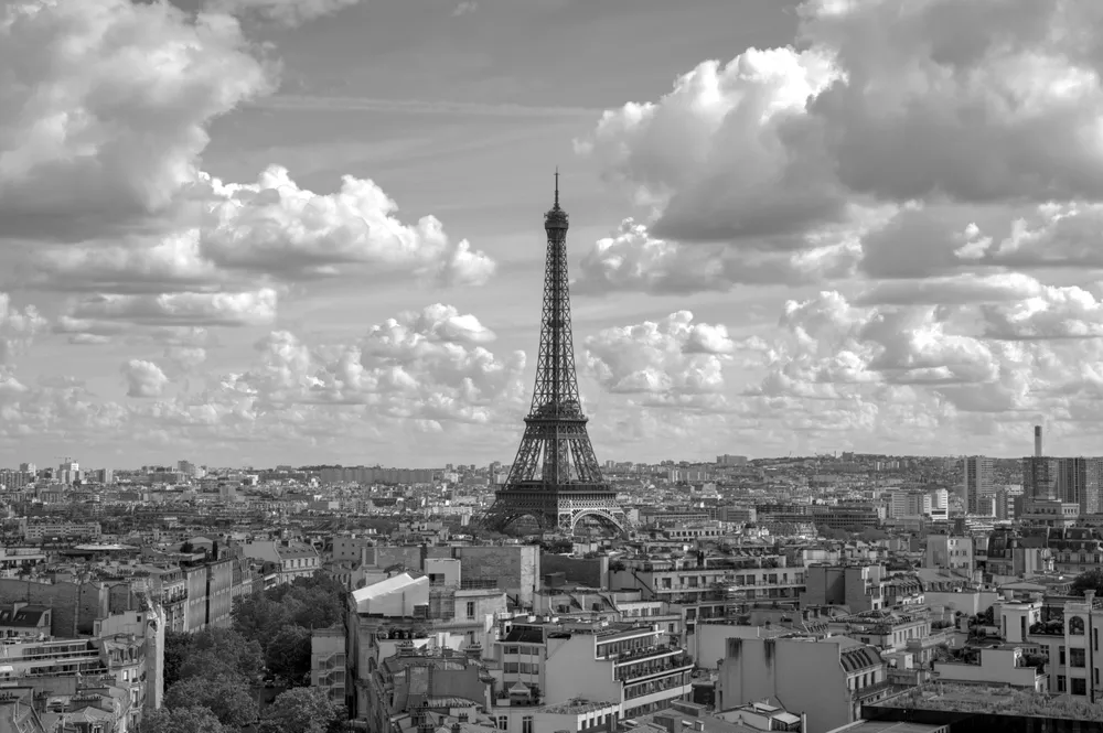 Eiffel Tower from top: Paris, France.