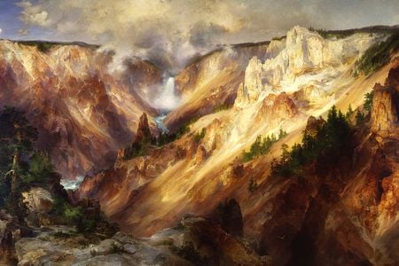 The Grand Canyon of the Yellowstone (1893-1901) by Thomas Moran
