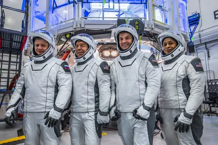 NASA SpaceX's Crew-8 from left to right: Roscosmos cosmonaut Alexander Grebenkin and NASA astronauts Michael Barratt, Matthew Dominick and Jeanette Epps. Set to launch to the ISS on Saturday, the crew will not be impacted by the leak, NASA says.