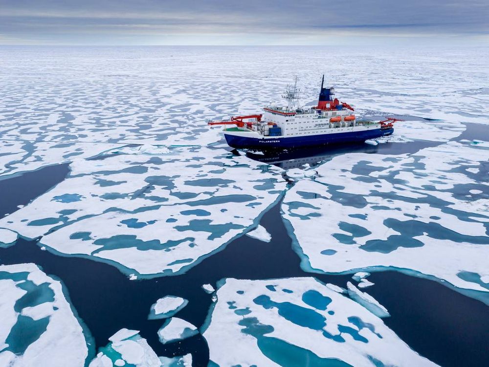 Research Vessel Polarstern in the Arctic Ocean