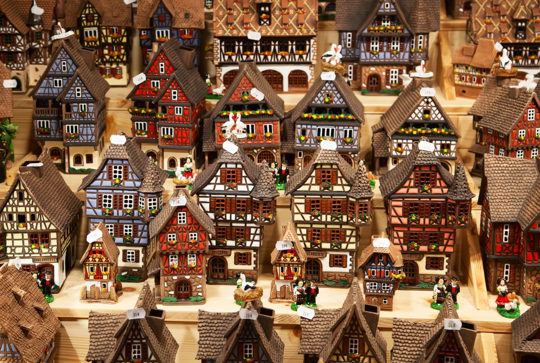 A Christmas market stall