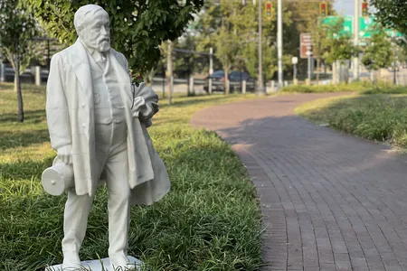 The life-size statue depicted Benjamin Harrison, the nation&rsquo;s 23rd president.