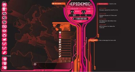 A screenshot from The Great Flu, an online game