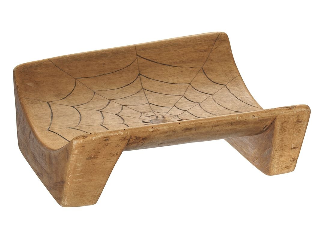 Boat seat with spider web design from Ecuador