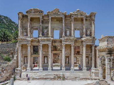 The Library of Celsus at Ephesus, an ancient Greek colony in southwestern Turkey.