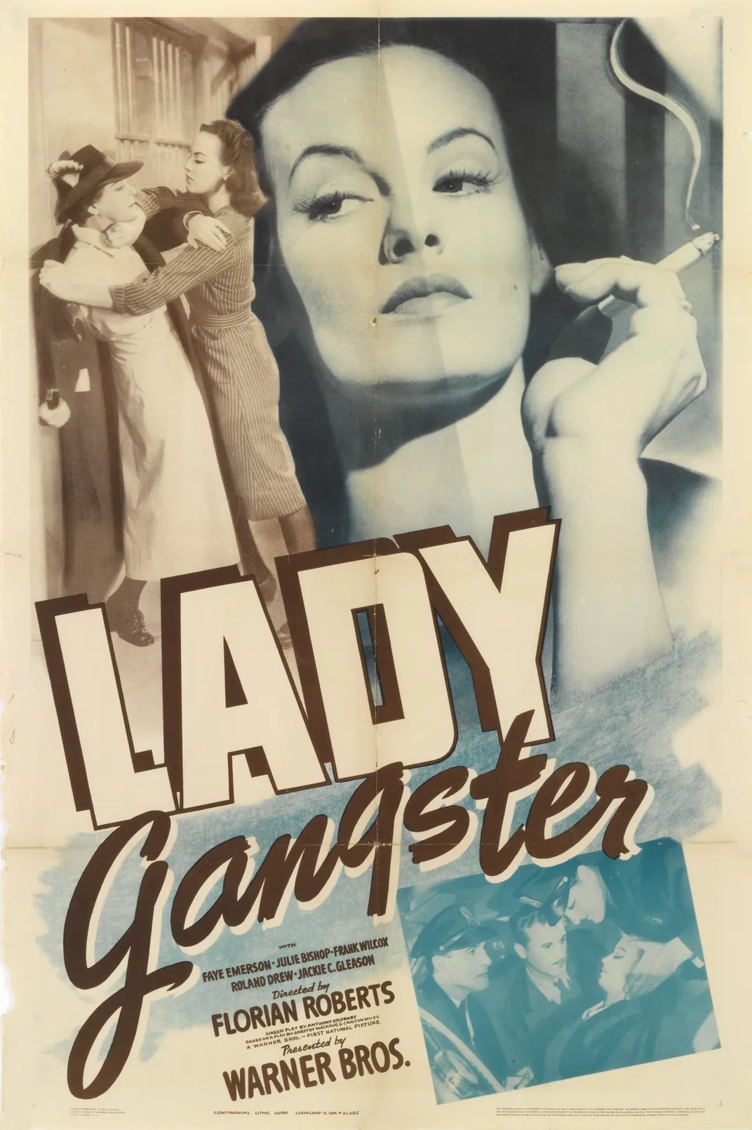Emerson features on a poster for the movie Lady Gangster, 1942