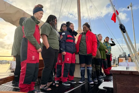 The Hinemoana Halo Waka Moana Initiative recruited 12 crew members from the Cook Islands, New Zealand, Samoa and Tonga.
