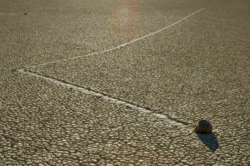 moving stones in Death Valley