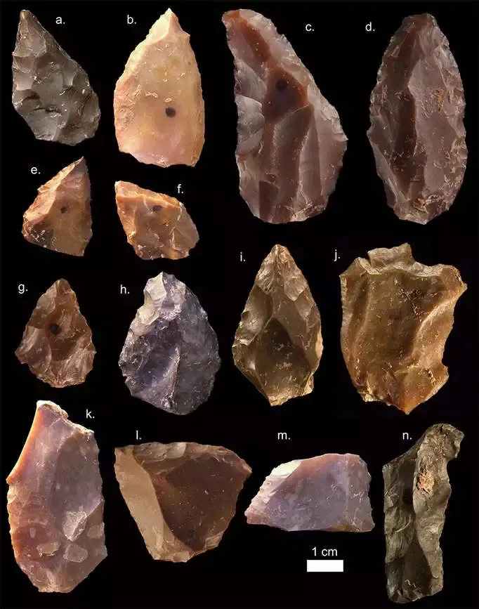 A set of Stone Age tools