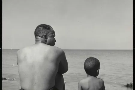 &quot;Fathering&quot; is a theme of the show, (above: Father and Son at Lake Michigan, detail, by Wayne F. Miller, 1946-1948) as crucial experience and wisdom is provided by fathers, uncles, teachers and coaches.&nbsp;