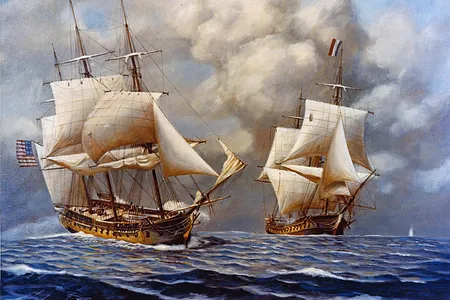French privateers and the newly reformed U.S. Navy fought in the Quasi War. "Despite these effective U.S. military operations, however, the French seized some 2,000 U.S. vessels during this conflict," writes historian Nathaniel Conley. 