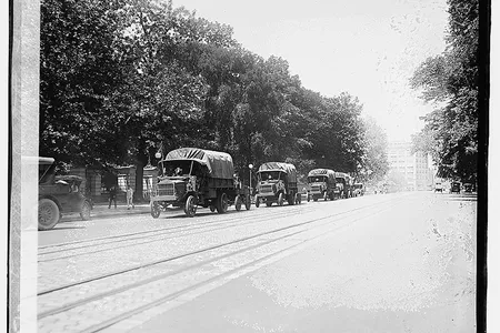 The motor convoy departed D.C. on July 7, 1919. 