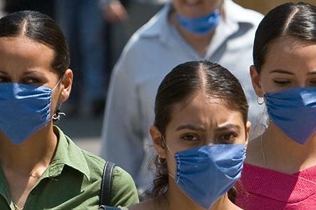 Citizens of Mexico City wear masks to prevent the spread of swine flu.