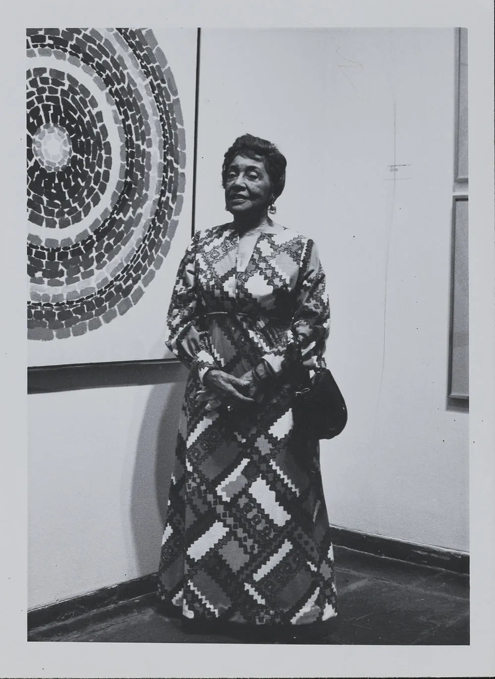 Alma Thomas at the opening of her 1972 show at the Whitney Museum