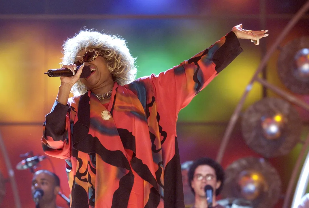 Celia Cruz performs at 3rd Annual Latin Grammy Awards, 2002