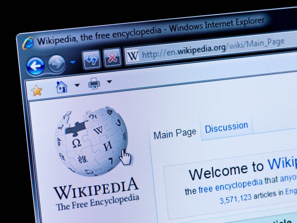 Wikipedia stock image