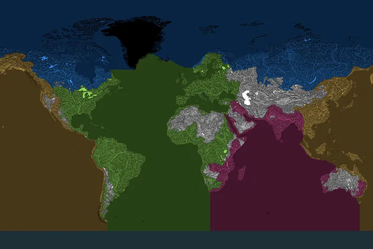 Map of Ocean Drainage Basins