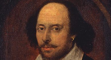 Of various portraits identified with Shakespeare, only the Chandos portrait (above) is believed painted from life