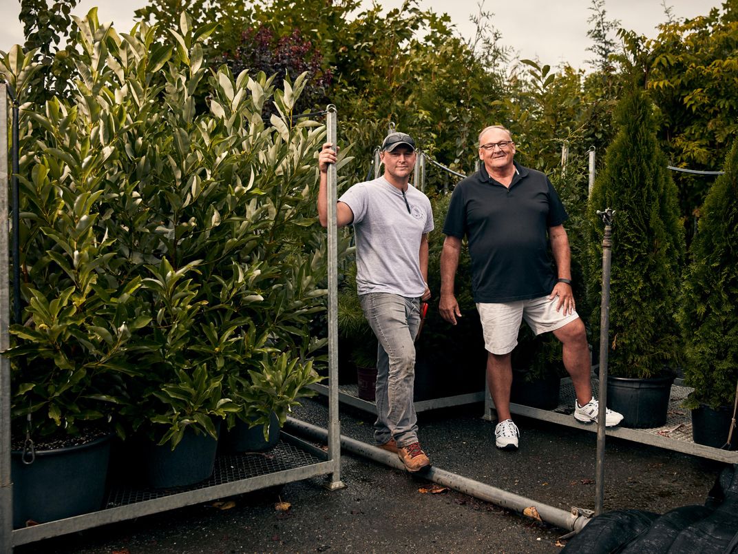 Pennsylvania nurseryman Don Eaton, with son Seth