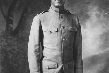 During World War I, Black soldiers served in segregated units. (Scurlock Studio Records, NMAH Archives Center)