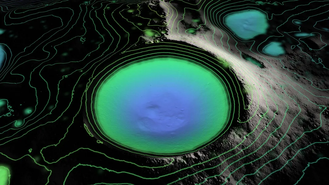 Animation of Shackleton crater