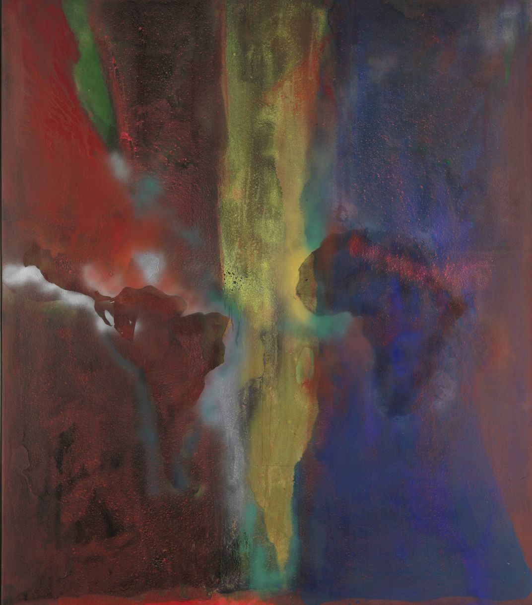 Frank Bowling, Night Journey, 1969–70, acrylic on canvas