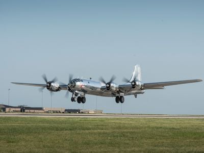 On July 17, Doc, a restored Boeing B-29, took off from McConnell Air Force Base in Wichita, Kansas, the culmination of years of effort from hundreds of supporters.
