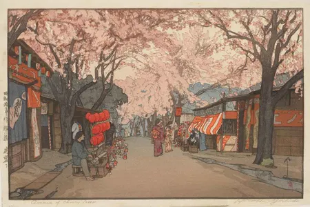 Avenue of Cherry Trees Yoshida Hiroshi, Showa era, 1935