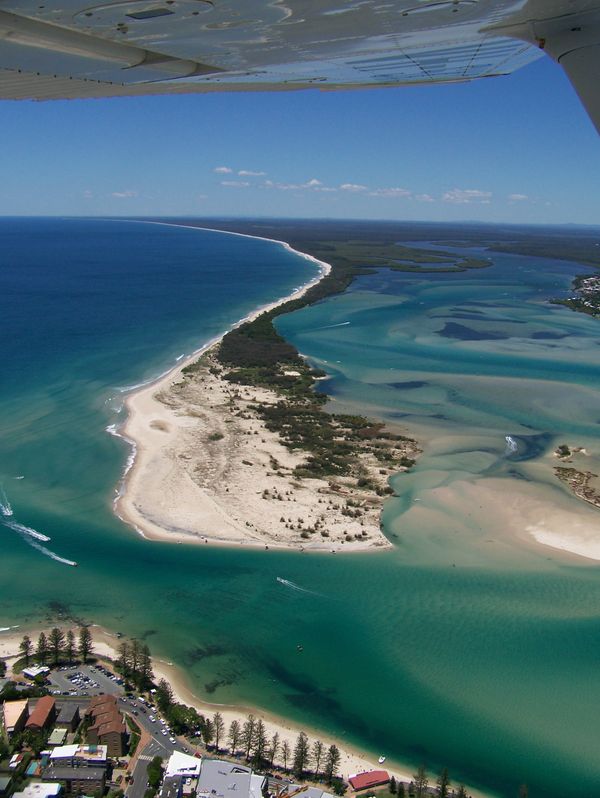 Flying over Australia's Eastern Coast Near Brisbane Australia thumbnail