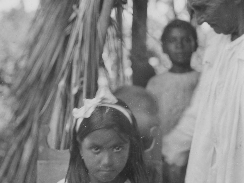 Unidentified Native child near Baracoa, Cuba, 1919. Detail of photo by Mark Raymond Harrington. NMAI N04470