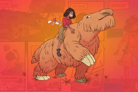 Illustration from the graphic novel 'Martina and the Bridge of Time' by Aaron O'Dea and Ian Cooke Tapia.
