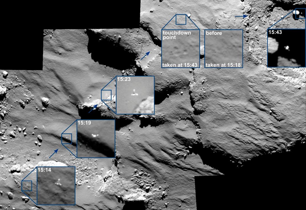 The (Nail-Biting) First Landing on a Comet