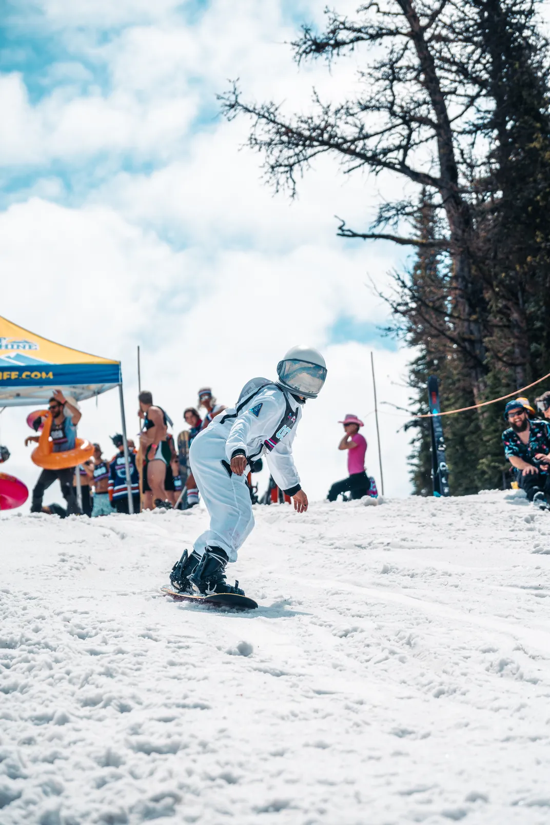 snowboarder in costume