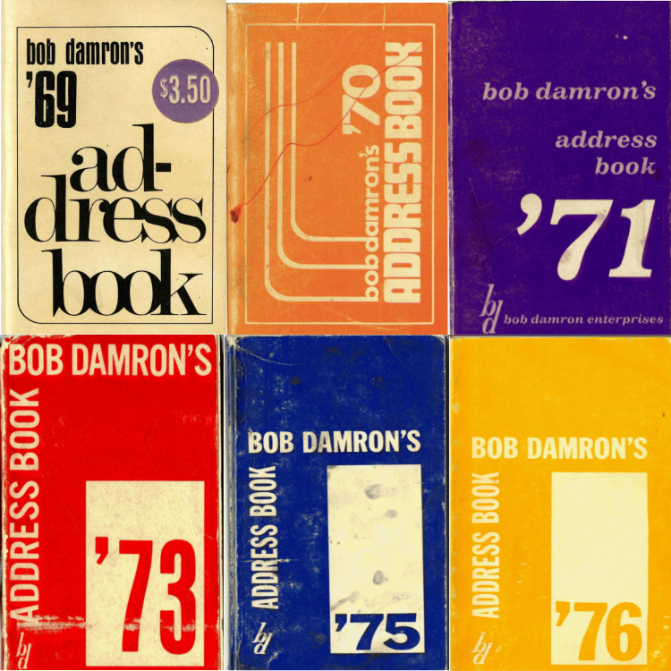 Damron Address Book covers