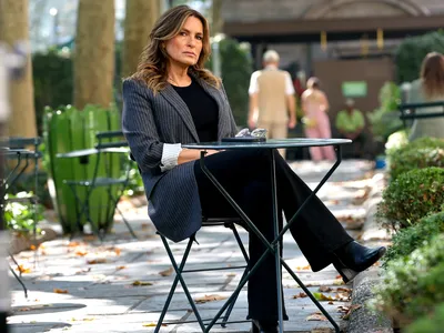 Mariska Hargitay on the "Law & Order: SVU" set in Midtown Manhattan on August 5, 2024