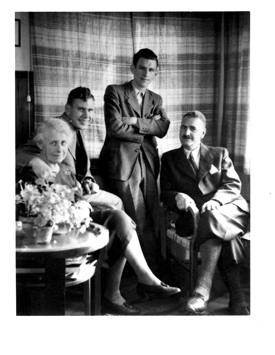 Mayor Ludwig Fink with his wife and their two sons. Werner (left) was epileptic.