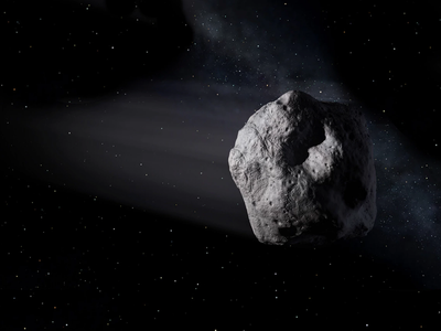 Artist's concept of a near-Earth object. 