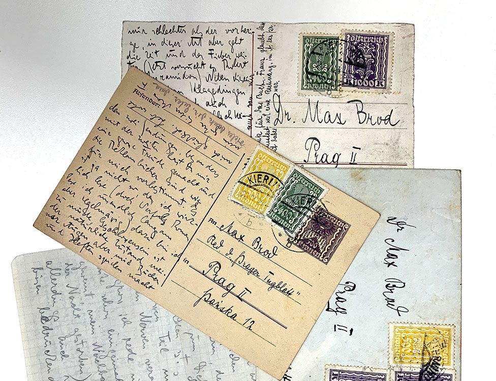 Letters from Max Brod's archive of Franz Kafka papers